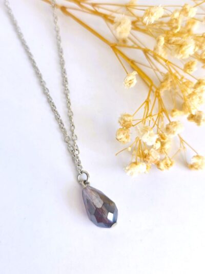 ketting-druppel-paars-zilver