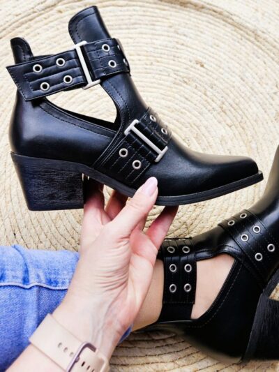 cowboylaarsjes-open-femmy-zwart-studs