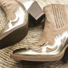 dames-enkellaarzen-taupe-beige-goud-yare-cowboyboots