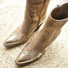 dames-enkellaarzen-taupe-beige-goud-yare-cowboyboots