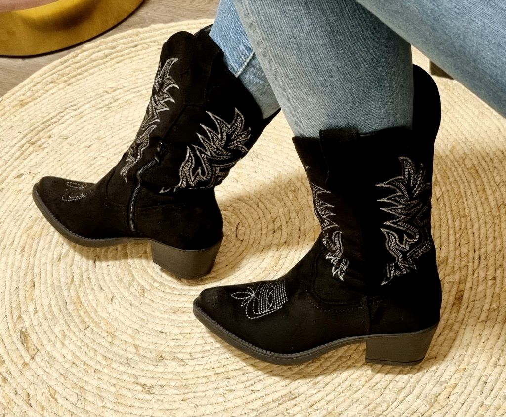 western-boots-zwart-dames-cowboylaarzen-webshop-onlinekopen