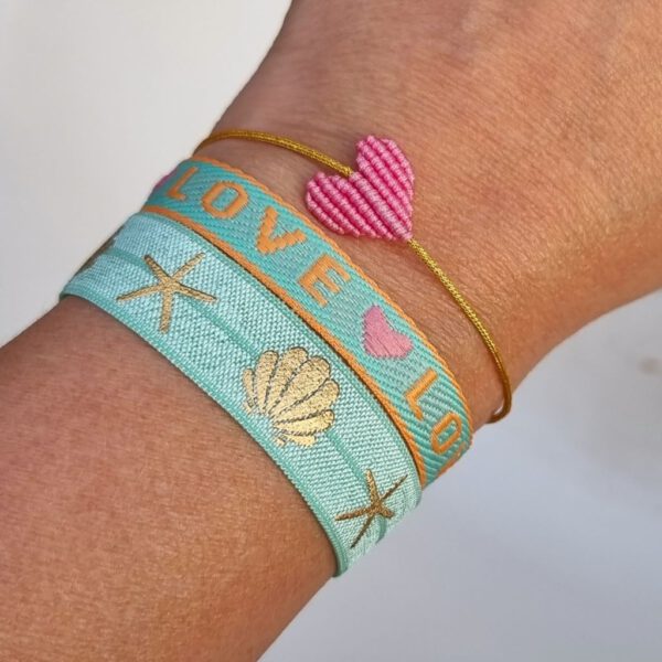 Elastisch armband hartje groen – The Fashion Label