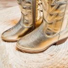 meisjes-cowboy-laarzen-goud-kids-boots-half-hoog-model