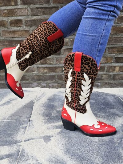 dames-western-cowboylaarzen-leopard-rood-wit