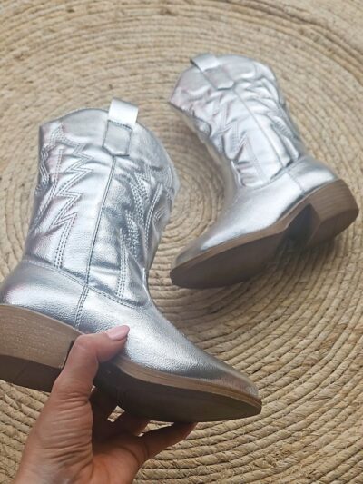 kids-cowboyboots-zilver-meisjeslaarzen