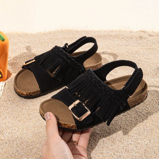 meisjes-sandalen-zwart-franjes-fringe-ibiza-stijl